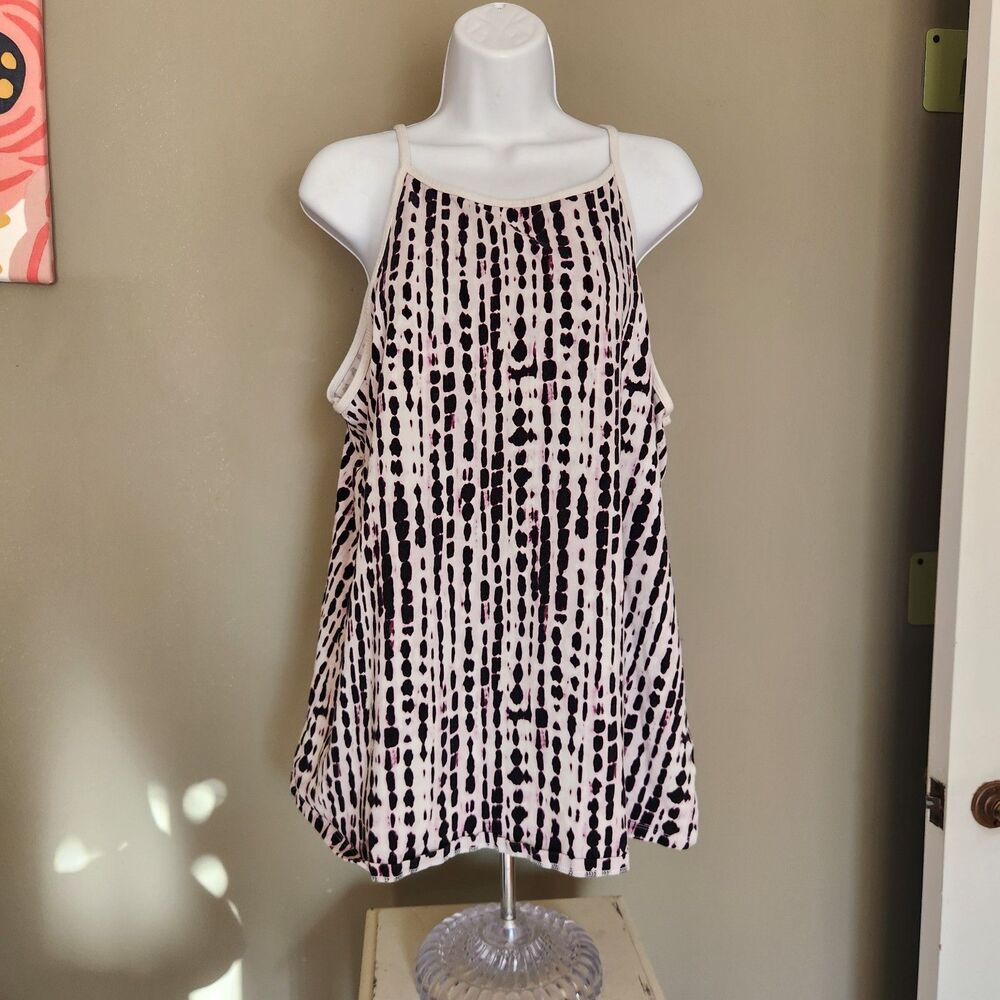 Torrid Black, White& Pink Halter Tank Top, Size 4